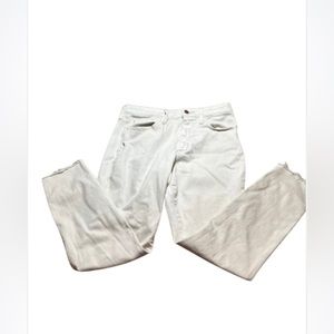 White straight leg jeans. Women